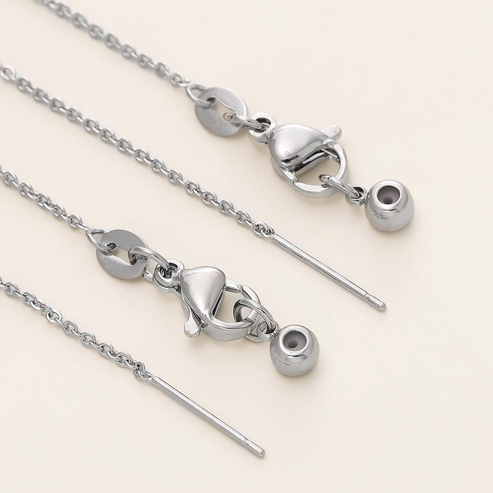 2/4Pcs/Lot 14/18K Gold Plated Flat Round Chain Thrusting Pin Adjustable Chains For DIY Necklace Jewelry Making Accessories