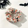Soft Elastic Ponytail Holders Halloween Hair Ties, High Elasticity Scrunchies, Stretchy Bands with Ghost Witch Accessories Hat Bat Spider Web
