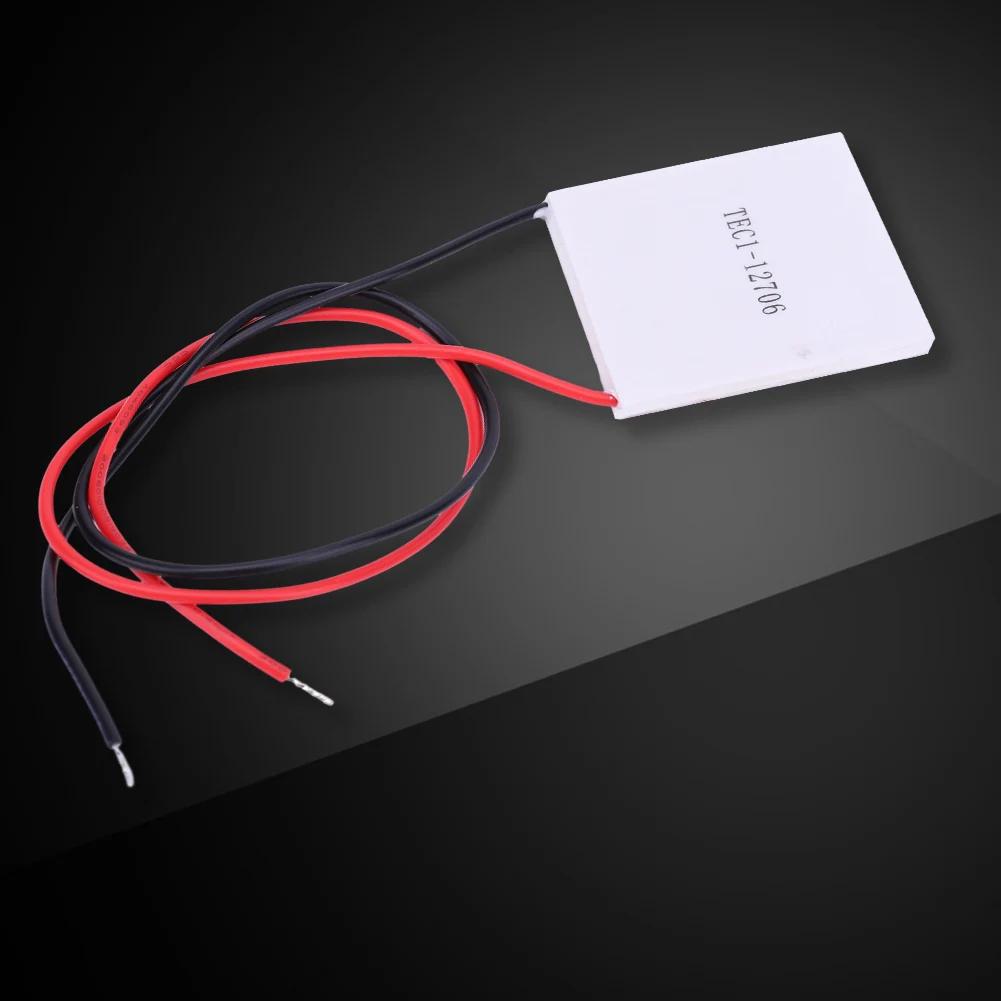 TEC1-12706 Semiconductor Refrigeration Tablets 65W 12V 5.8A Thermoelectric Cooler Peltier 40x40MM for Power Generation