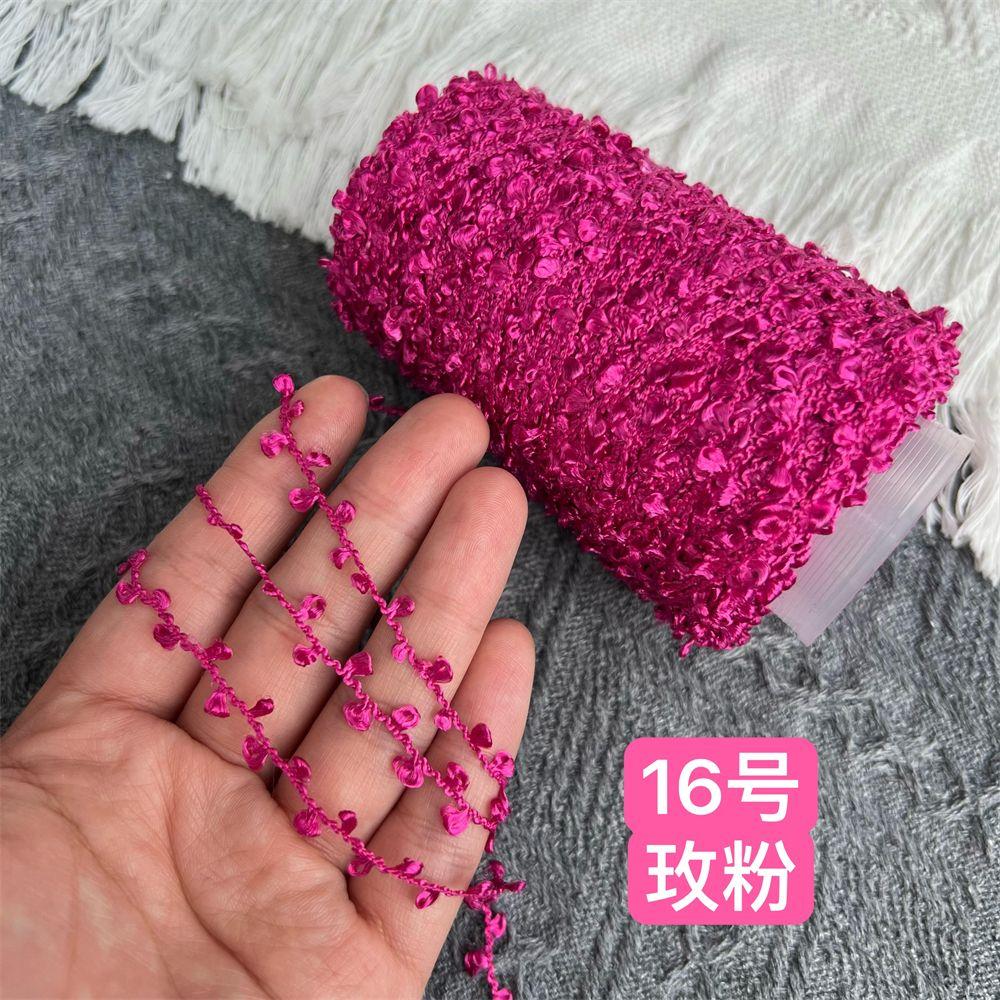 100G Glossy Ear Yarn, Bilateral Small Circles, Hand-mixed Wiring, Hand-woven Fancy Yarn DIY Knitting&Crocheting