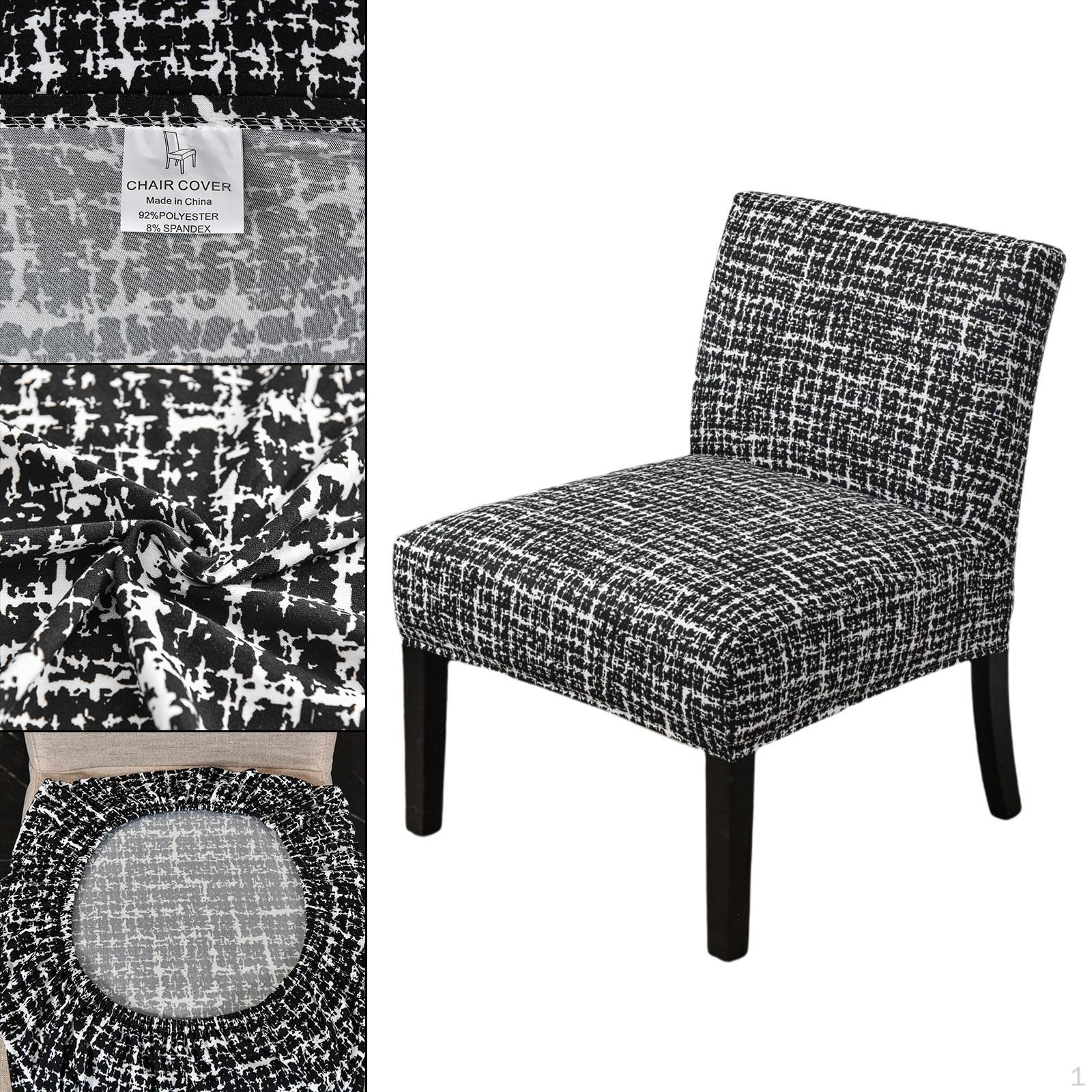 Covers, Stretch Armless Covers for Living Room Slipcovers Modern Furniture , Machine Washable Black White