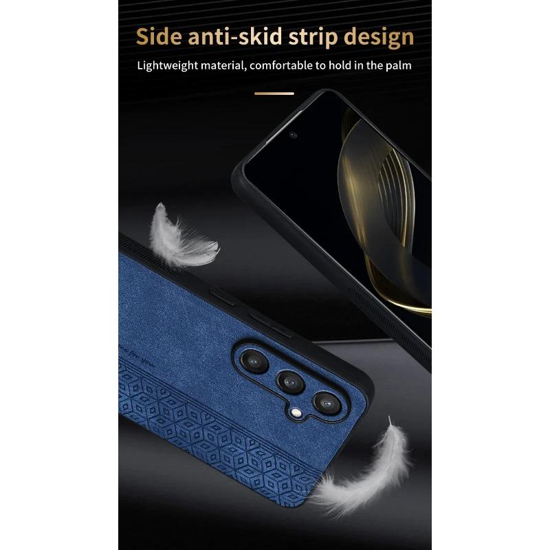 Luxury Soft Leather Business Elite Shockproof CellPhone Cases for Samsung Galaxy M55 Protective Phone Case Protective