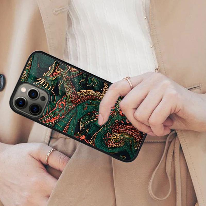 Dragon Pattern Magnetic Phone Case For APPLE iPhone 17 Air 16 14 13 12 Pro Max 15 Plus Wireless Charge With MagSafe Cover