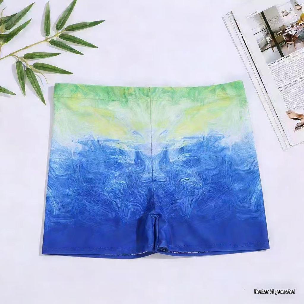 מכנסי שחייה לגברים לבני נוער וצעירים (גילאים 12-16) - מכנסי חוף ואימון