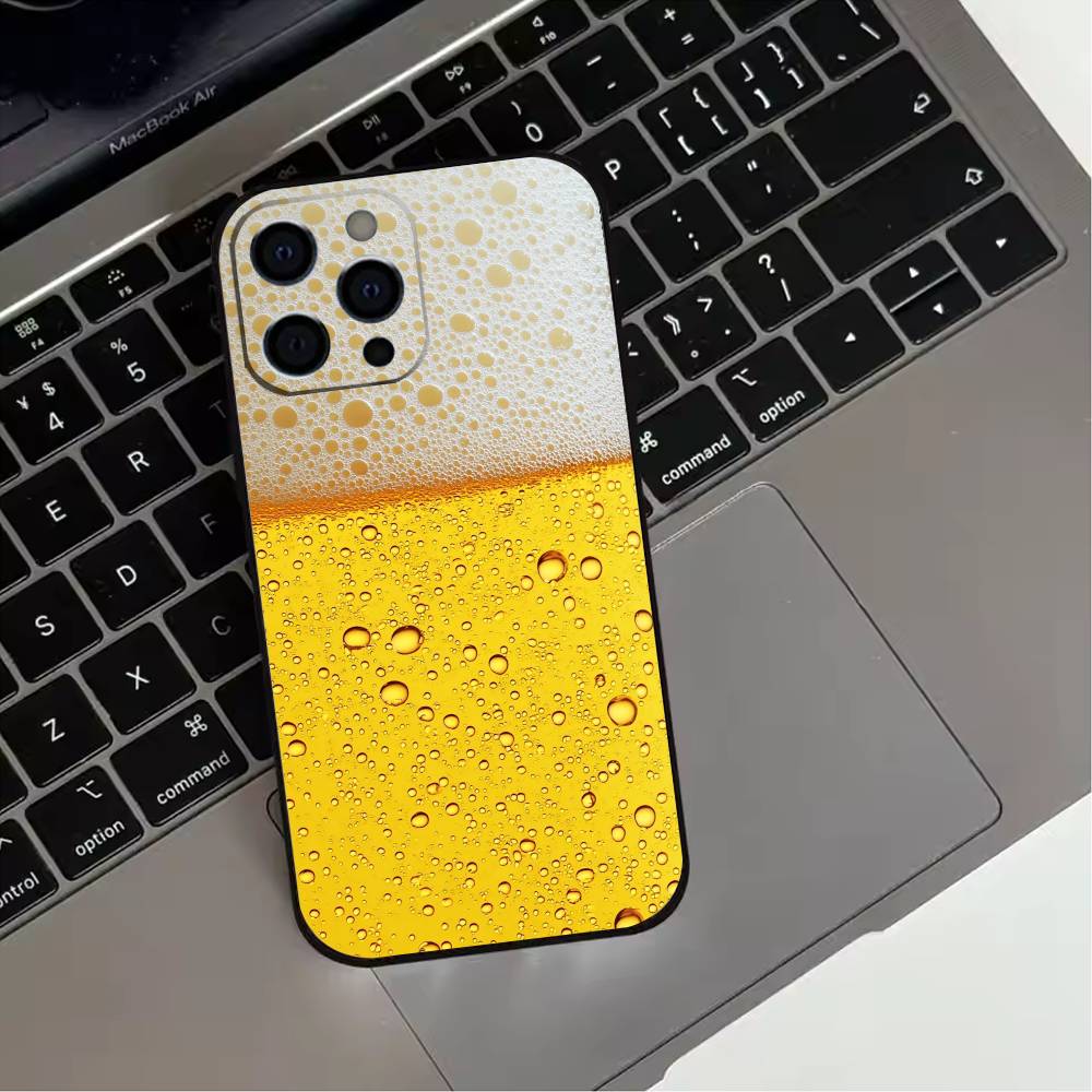 Beer Alcohol CHEERS Phone Case For iPhone 17,16,15,14,13,12,11 Plus,Pro Max,XS,Soft Silicone Black Cover
