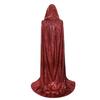 Wizard Halloween Cloak Gown Shiny Witch Cape Funny Hooded Ponchos  Adult Kids