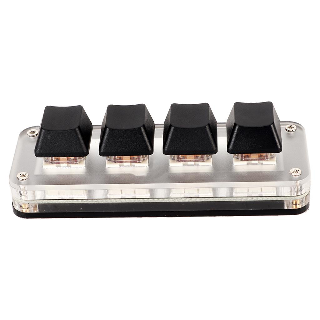 Makro-Tastatur mit rotem Schalter, Plug-and-Play, ergonomische, individuelle Knöpfe, USB-Mini-Tastatur für Desktop-PC