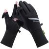 Winddichte Wasserdichte Fahrradhandschuhe Wintersport Touchscreen Anti-Rutsch Offenes Fingerdesign für Kaltes Wetter