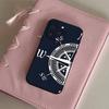 Fashion Vintage Compass Black Phone Case That Fits For IPhone 17,16,15,11,13,14 Pro Max,Plus,X,Xr,Xs Max,13Mini