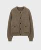 Noirer Merino Wool Oversized Heavy Cardigan (Beige)