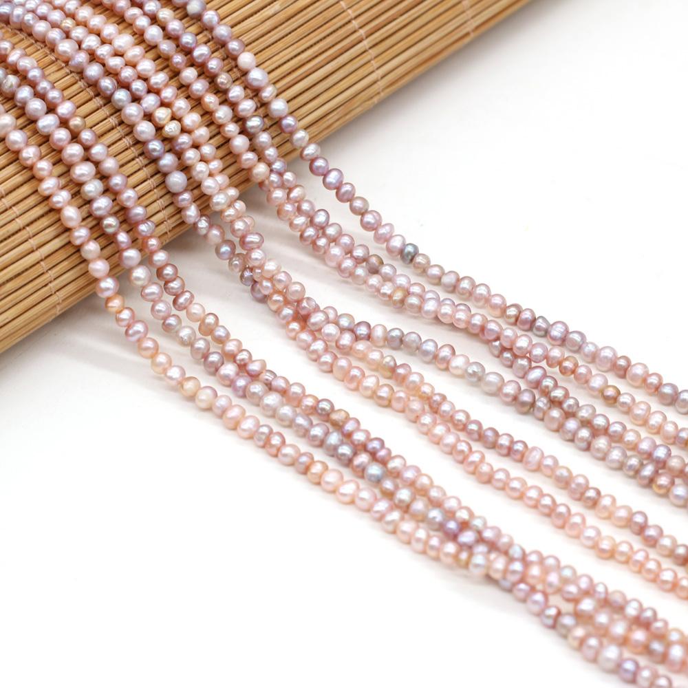 Colorful Pearl 3-3.5mm Oval Beads For Jewelry Making DIY Bracelet Earrings Necklace Accessory