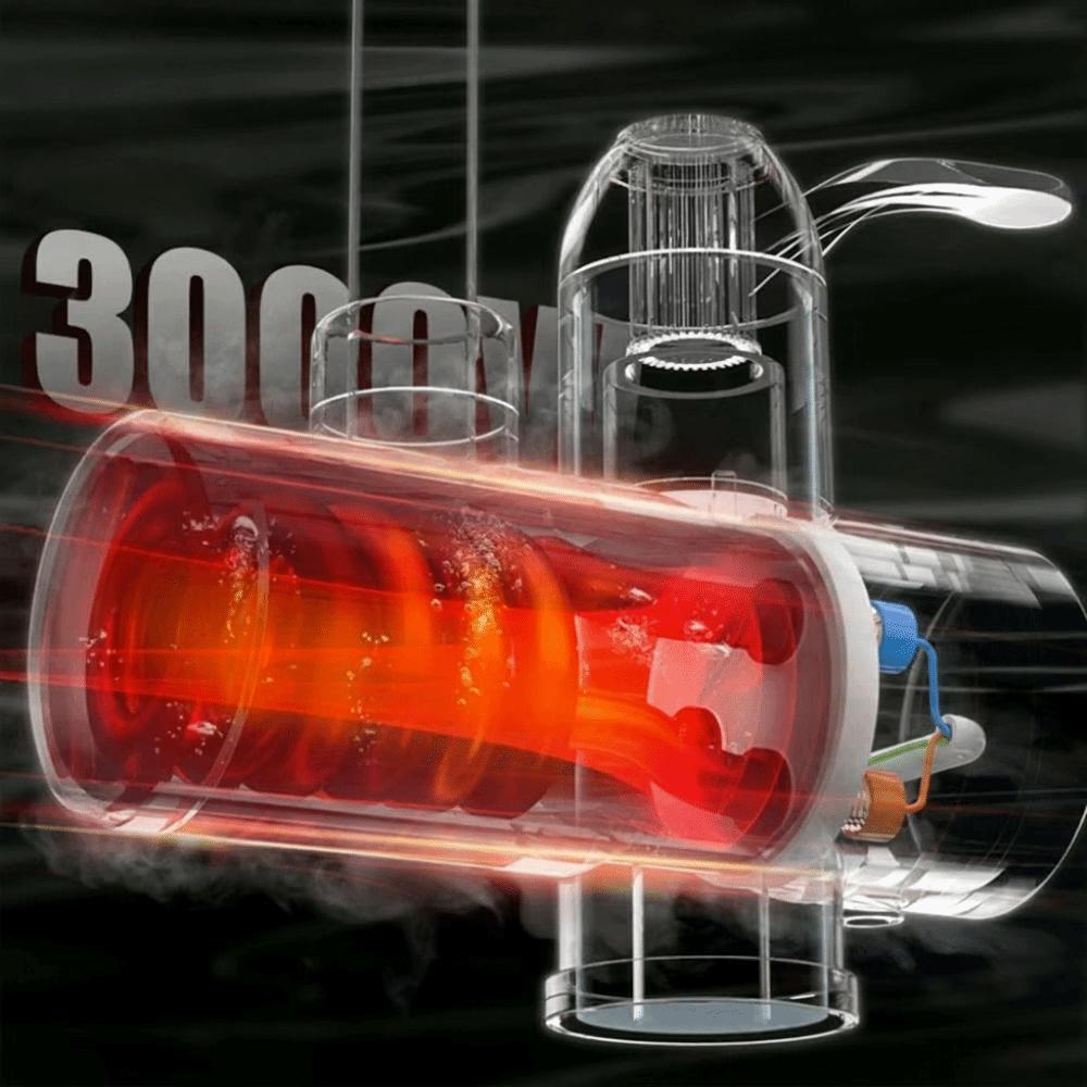 3000W Fast Heating Instant Water Heater Temperature Display Electric Hot Water Tap Office Space