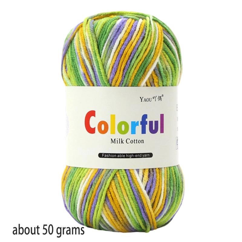 5Rolls Soft Dyed Acrylic Yarn 50grams Per Roll for Knitting Sweater Scarves Hat Blankets Baby Clothes Home Decoration