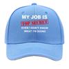 Top Secret Red Stamp Graphic Sandwich Baseball Cap Unisex Women Sun Cap Outdoor Workouts Hat