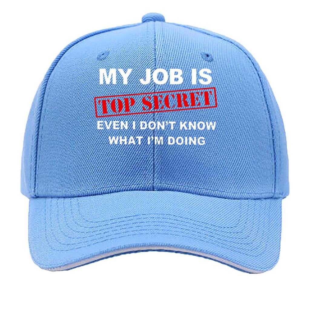 Top Secret Red Stamp Graphic Sandwich Baseball Cap Unisex Women Sun Cap Outdoor Workouts Hat