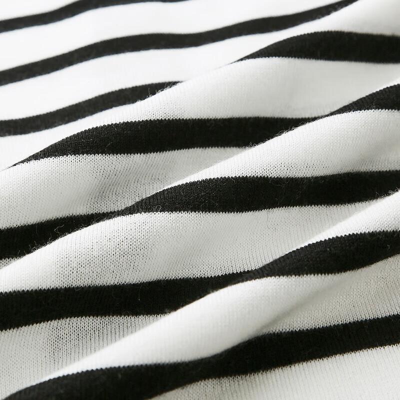 Comon Boca Women's Black & White Striped Long-Sleeve Knitted Cardigan
