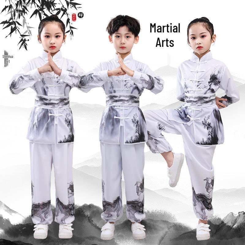 Children's Wushu & Tai Chi Performance Suit - Perfect for Kindergarten To Middle School Students' Chinese Kung Fu Fan Shows.