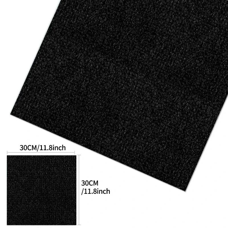 

30 см напольный ковер самоклеящиеся наклейки квадратные ковры отклеивающиеся и приклеивающиеся коврики своими руками напольное покрытие для кухни столовой спальни домашний декор 15pcs(30x30cm) чёрный