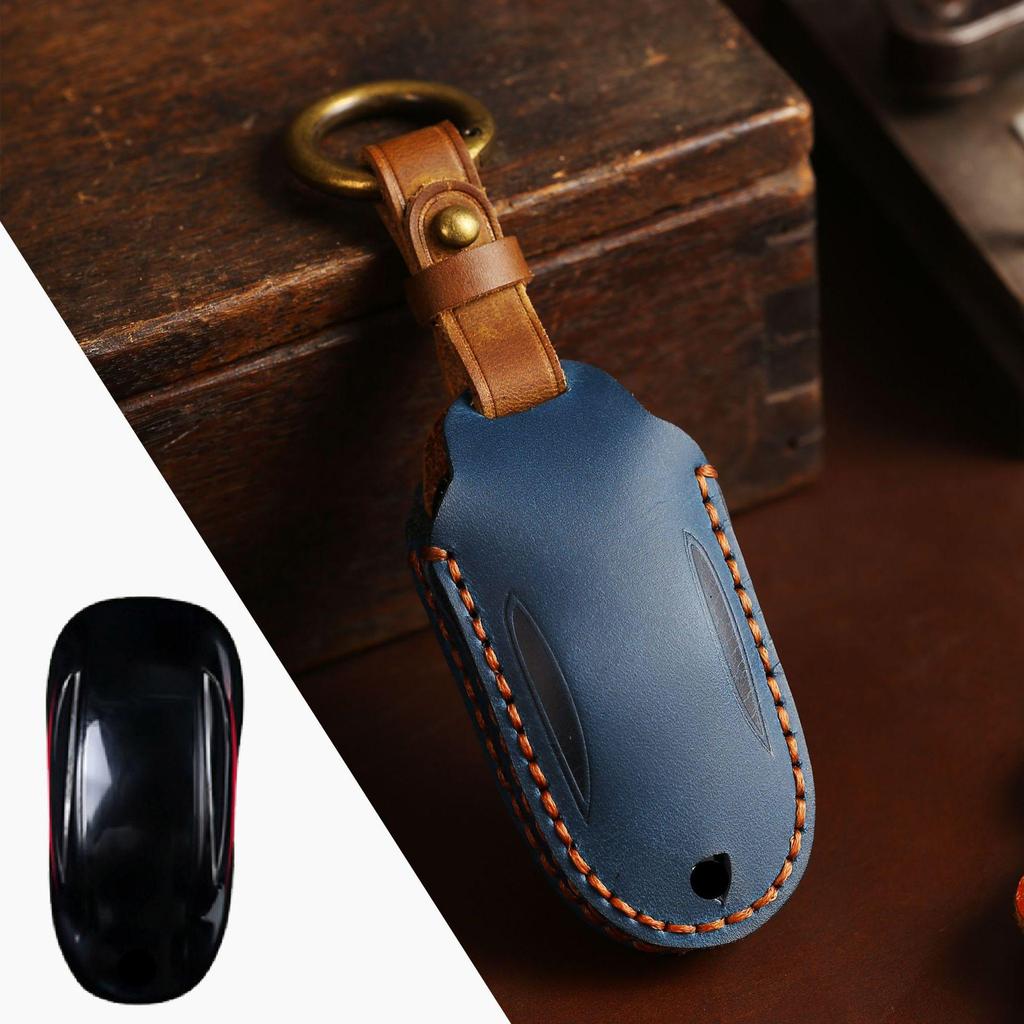 Best-Selling Handmade Genuine Leather Key Bag for Tesla Model 3/Model Y
