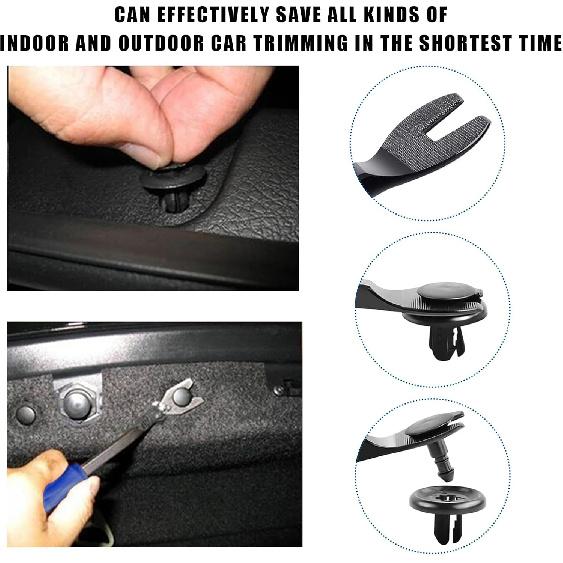 5 PCS Auto Trim Removal Tool Kit, No Scratch Plastic Interior Door Panel Clip Fastener Removal Pry Set, Vehicle Audio Dash Window Molding Remover