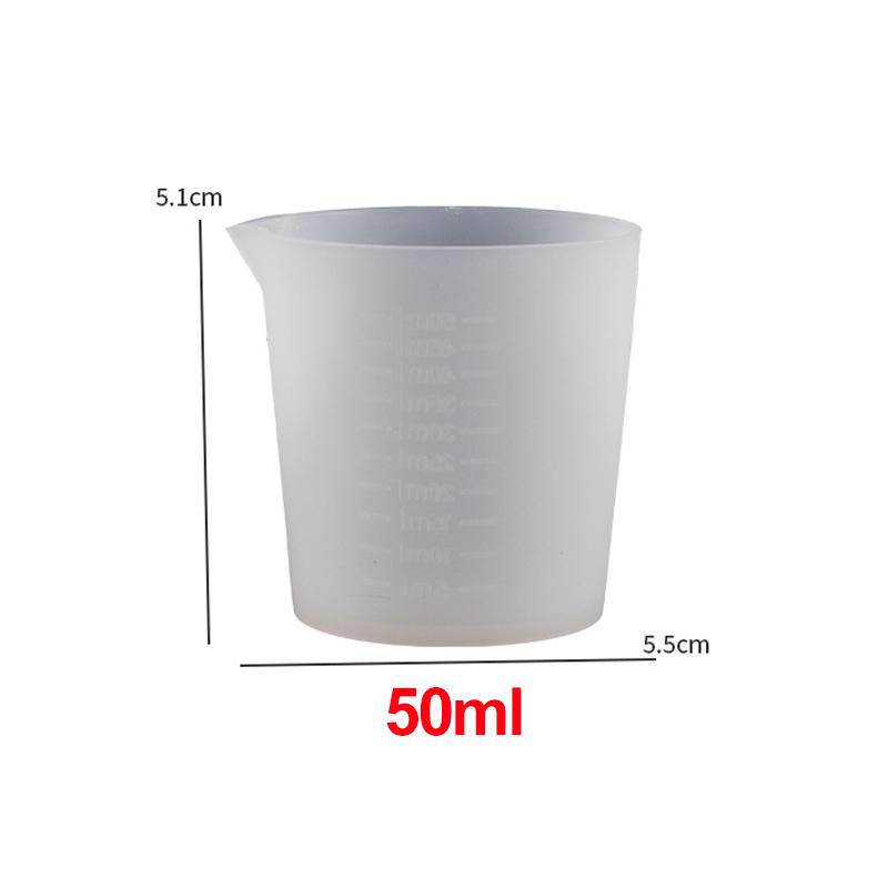 1PC 30-1000ml Silicone Measuring Cup Transparent With Scale Food-Grade Separating Cups DIY Cake Epoxy Resin Jewelry Making Tools