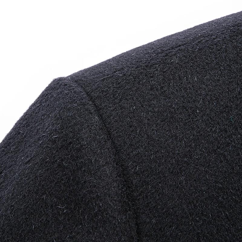 FAPAI Men's Double-Breasted Wool Blend Overcoat