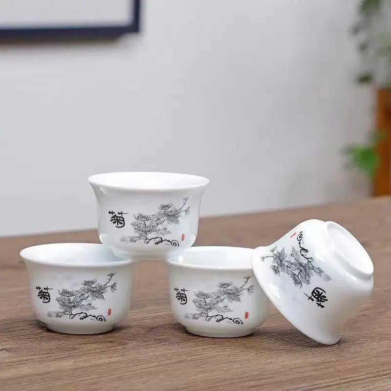 Service à thé Kung Fu en céramique, 4 pièces, accessoires, tasses et mugs, théière Yixing, service à thé, bouilloire Samovar, Gaiwan, Shu, Puer, infuseur