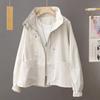Women Spring Autumn Windbreaker Outerwear Korean Loose Casual Stand Collar Short Jacket Top