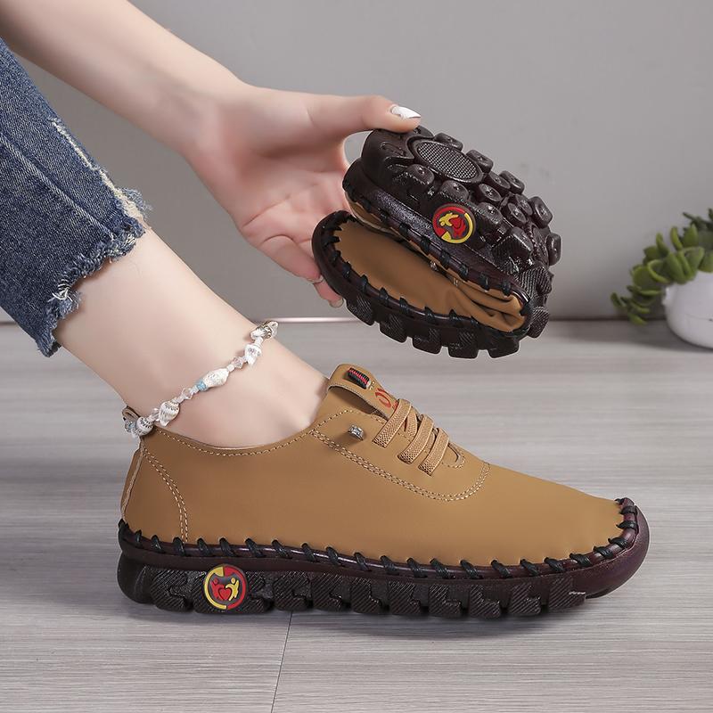 Zapatillas de Moda para Mujer Primavera Verano Nuevas Zapatillas Romanas de Suela Blanda Transpirables para Mujer Costuras Retro Suela de Magdalenas Tallas Grandes Zapatos para Mujer