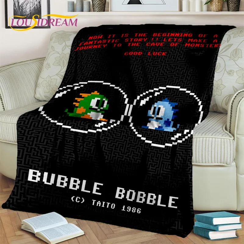 Cartoon Bubble Bobble Game Gamer 3D Blanket,Soft Throw Blanket for Home Bedroom Bed Sofa Picnic Travel Office Cover Blanket Kids