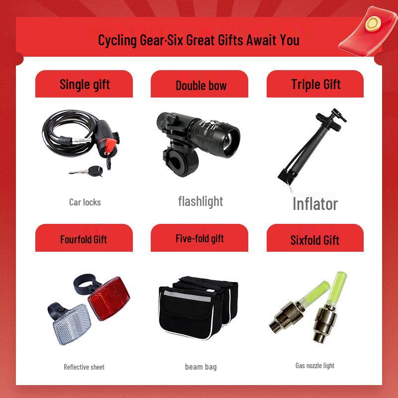 Gift Pack: Outdoor Cycling Accessories & Bicycle Decor. Note: Not sold separately.