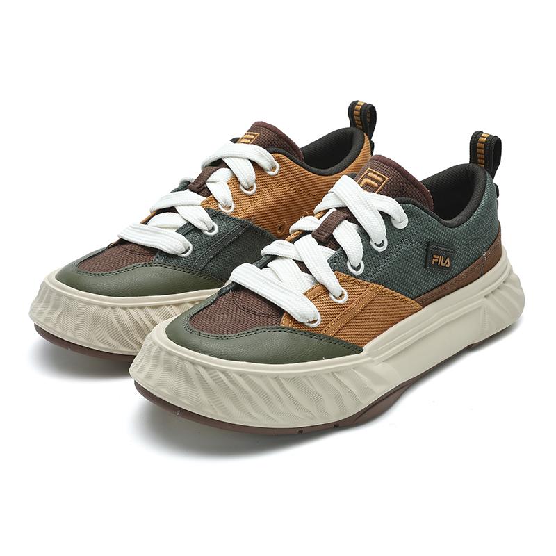 FILA Fosso Retro Versatile Durable Low-Top Canvas Shoes Men Sneakers Green Yellow F12M422304FCI