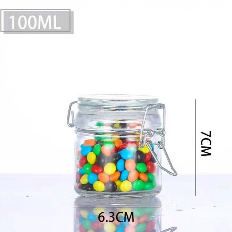 Glass Storage and Pickling Jar with Buckle Seal for Wine, Tea, Honey, and Jam