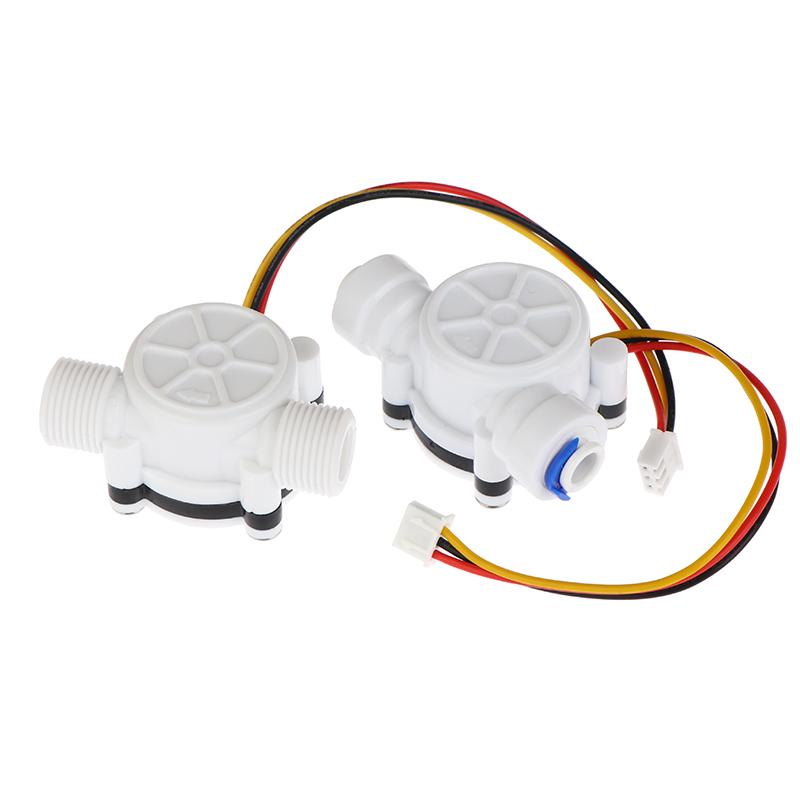 White Pe Flow Sensor Series Digital Liquid Flow Sensor Yf S401 S402 G3/4 G1/2 Hall Effect Inline Meter For Ro Machine