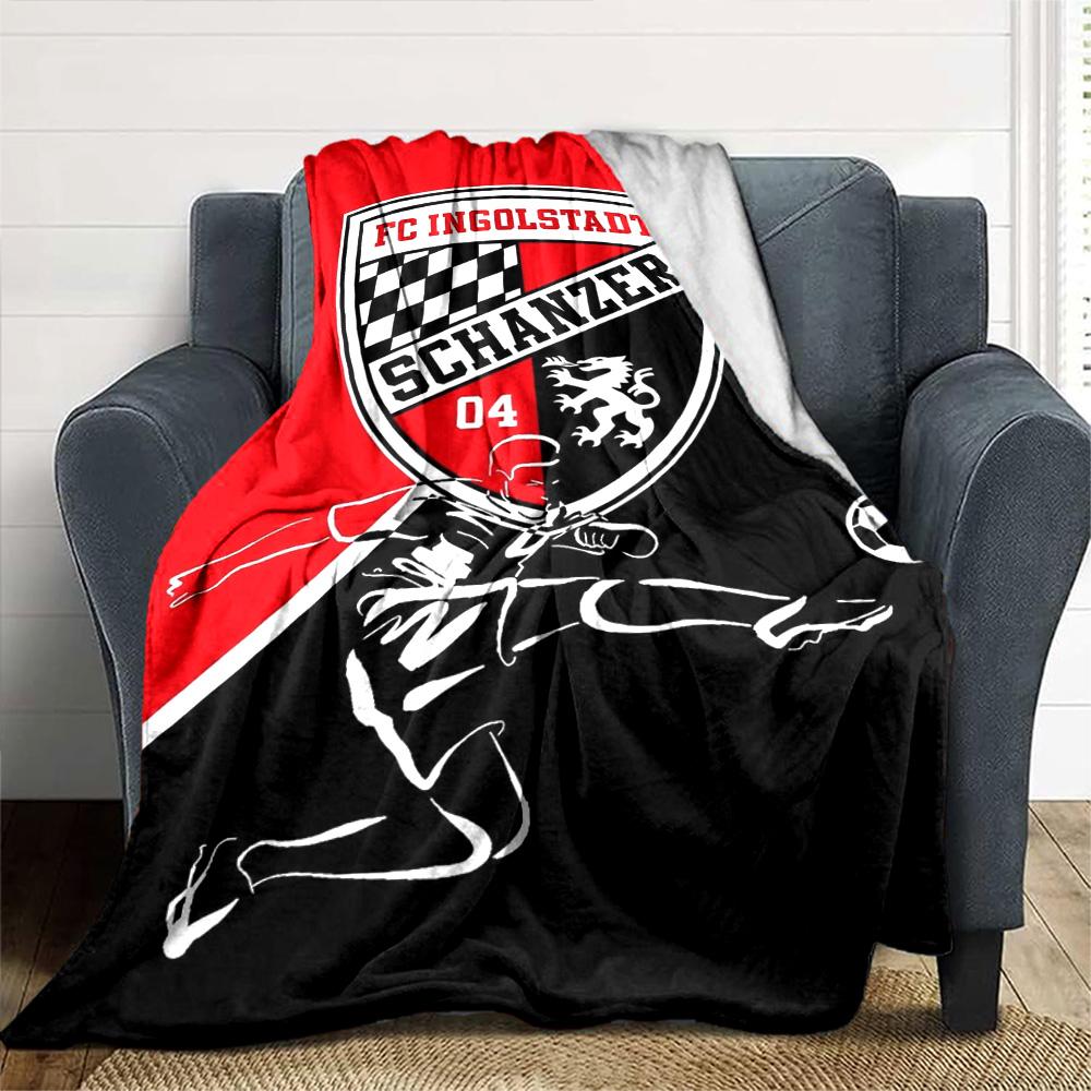 FC Ingolstadt Schanzer Print Flannel Blanket High Quality Warm Comfortable Cover for All Seasons Perfect for Gifts Home Decor