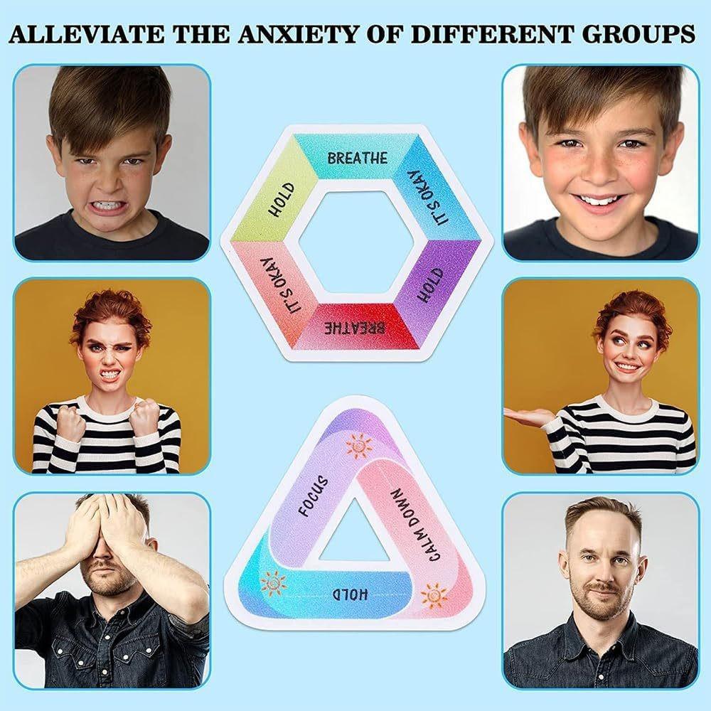 Calm Strips 24 stuks Motiverende Stickers Anti Stress Tactiele Ruwe Strips Waterdichte Esthetische Regenboog Stijl Gestructureerde Stickers