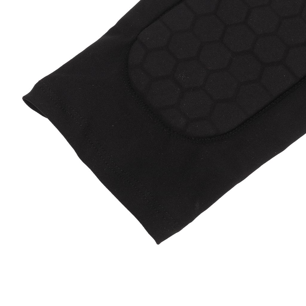 2PCS Soccer Leg Sleeves for Adults Anti Slip Breathable Calf Compression Sleeve Shin Guard Sleeve with Honeycomb Pad for Baseball Basketball Black M