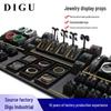 Digu Thai Silk Jewelry Display Set: Ring, Necklace, Bracelet, and Jade Storage Tray