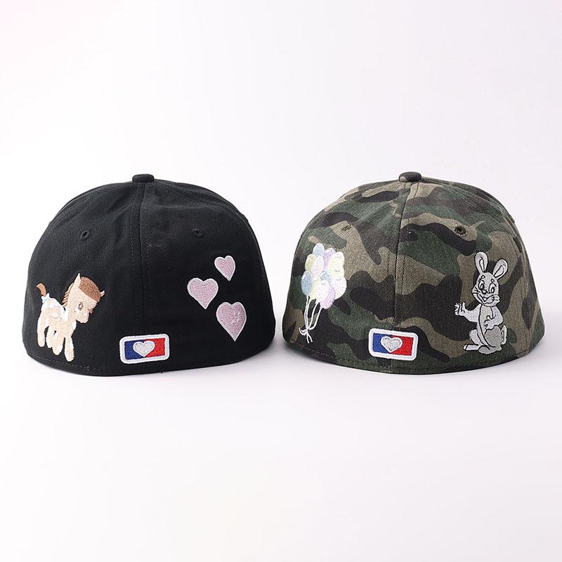 New niche trendy brand letter embroidered baseball cap European and American personality hip hop flat brim cap