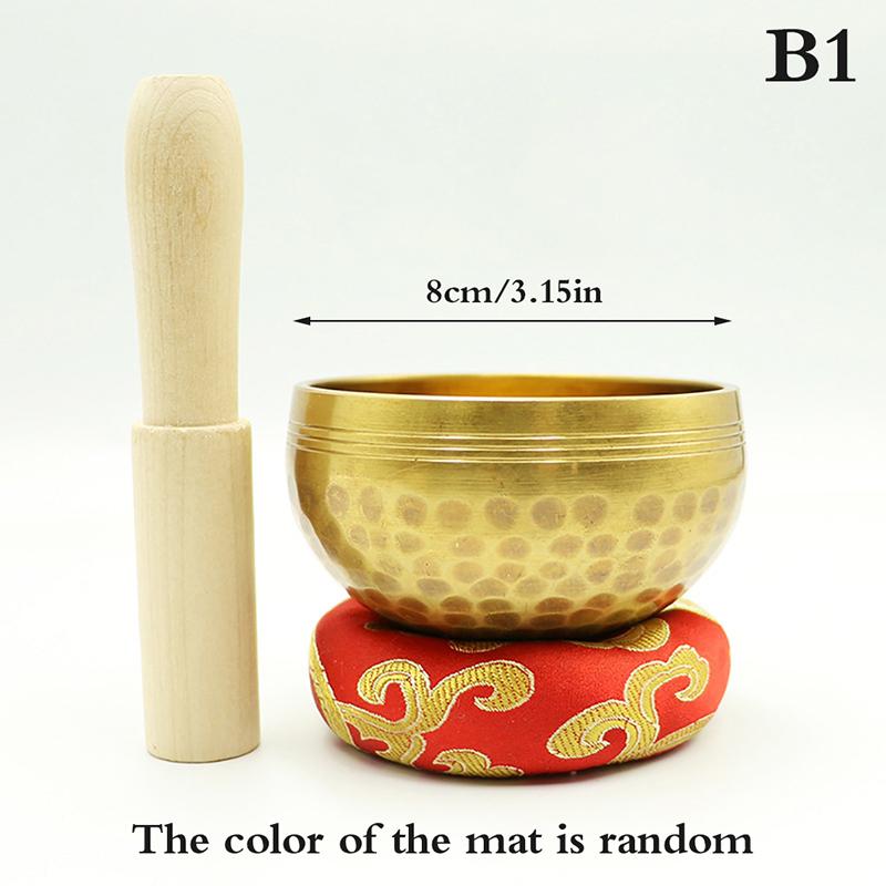 

Непал Тибетская поющая чаша Ручная работа Набор поющих чаш Подушка Колотушка Религия