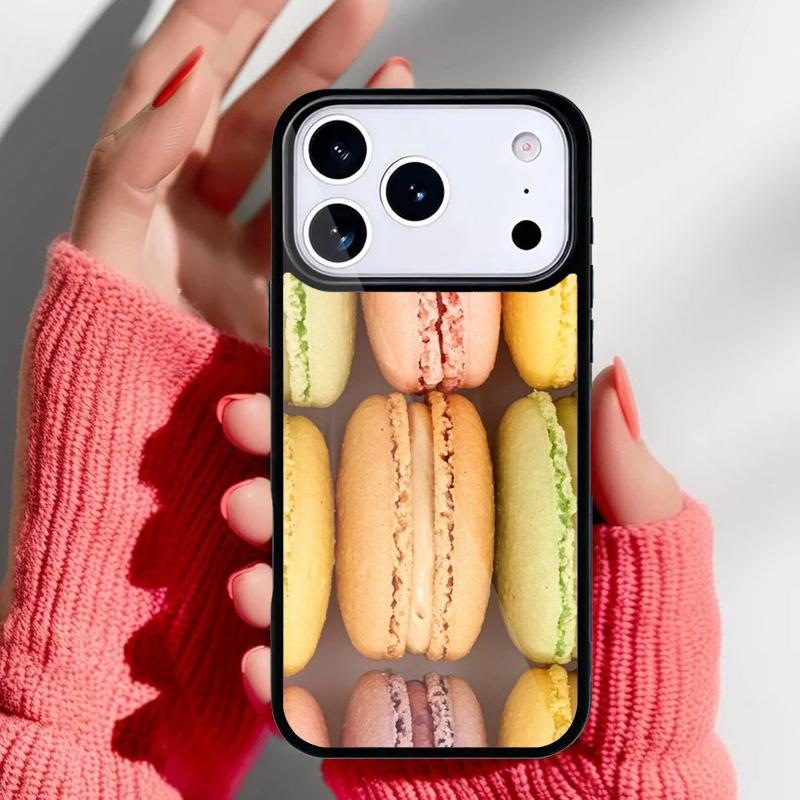 Macarons und Süßigkeiten Handyhülle für iPhone 17 16 15 14 13 Pro Max Rückabdeckung für 12 11 Pro Hülle
