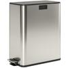 Dual Kitchen Bin with Soft-Close Butterfly Lid, 2 X 28L Stainless Steel Pedal Bin with Removable Inner Buckets