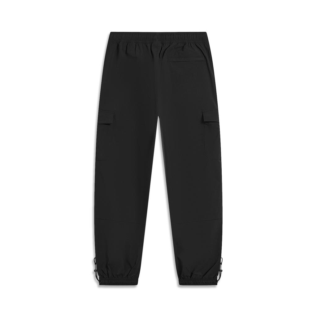 Li-Ning Wade Hall of Fame Serie Tapered Mid-Rise Enganliegende Gewebte Strick Sporthose Unisex Hose Schwarz AYKT821-1
