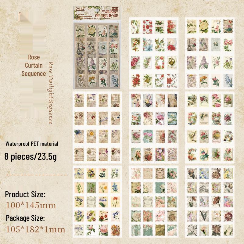 Retro Berlin Winter Journal DIY Stickers and Stamps Collection