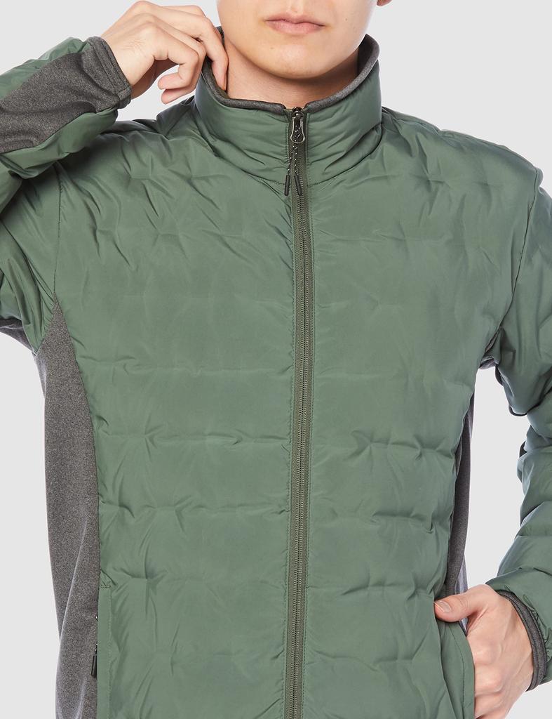 Mizuno Stitchless Hybrid Down Size for Outdoor Trekking and Cold Weather Protection Men's Jacket, Clover, L, B2ME1510,