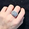 European and American fashion jewelry, domineering super flash zircon men's rings, hot-selling men's rings are sent on behalf of one piece.