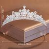 #Tiara de Cabelo para Casamento Tiara de Cristal para Noiva Coroa Diadema Prata Acessórios de Cabelo para Casamento Peças de Cabeça Joias para Cabeça