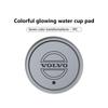 Car LED Cup Holder Mat Glowing Auto Cup Pad Interior Ambient Light For Volvo XC60 XC90 S60 S80 V60 C70 S40 C30 V90 V60 C40 XC40