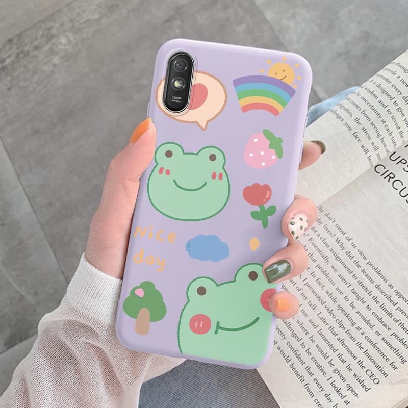 For Redmi 9AT 9A 9at Back Cover Protective Case Soft Silicone Cute Cartoon Cat Frog Funda Phone Case For Xiaomi Redmi 9C 13C 14C