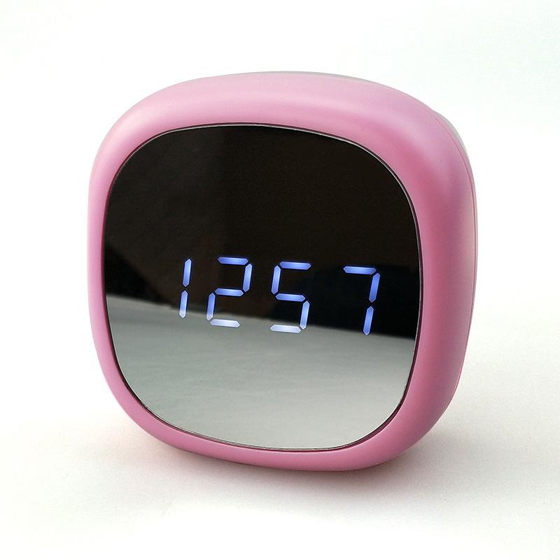New creative mirror clock multi-functional alarm clock LED makeup mirror electronic clock dual-purpose power supply mirror clock 0708L